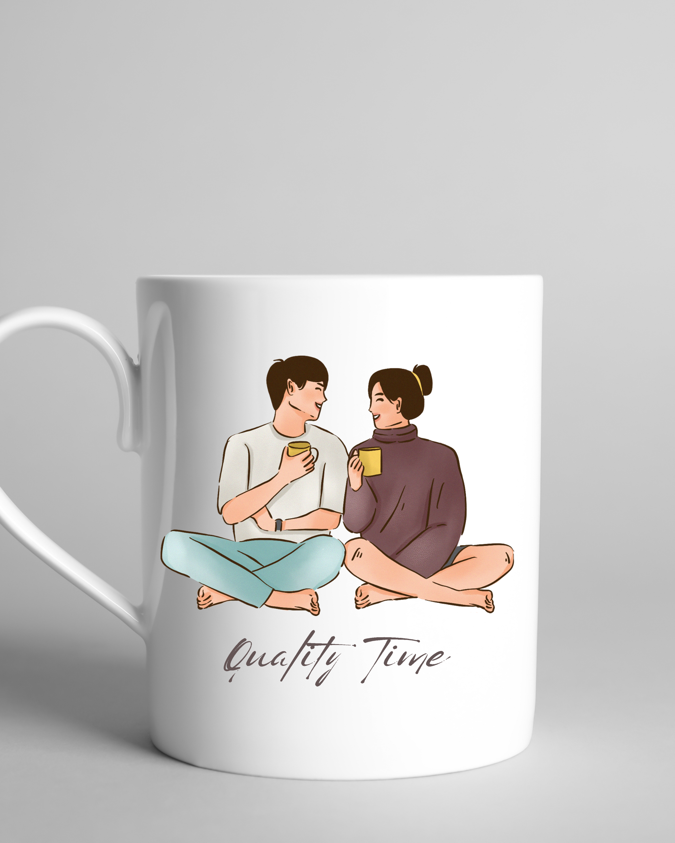 Couples 'quality time mug' | 11 oz White mug